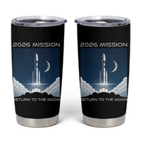 Future Lunar Mission 2026 Tumbler Cup Rocket Launch Lunar Orbit Space Exploration