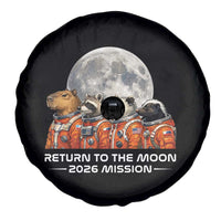 2026 Mission Lunar Orbit Animal Crew Spare Tire Cover Funny Capybara Raccoon Opossum Skunk Astronauts
