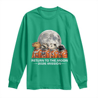 2026 Mission Lunar Orbit Animal Crew Long Sleeve Shirt Funny Capybara Raccoon Opossum Skunk Astronauts