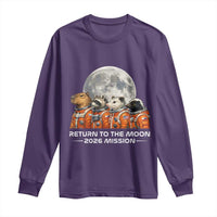 2026 Mission Lunar Orbit Animal Crew Long Sleeve Shirt Funny Capybara Raccoon Opossum Skunk Astronauts
