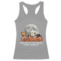 2026 Mission Lunar Orbit Animal Crew Racerback Tank Top Funny Capybara Raccoon Opossum Skunk Astronauts
