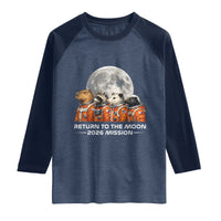 2026 Mission Lunar Orbit Animal Crew Raglan Shirt Funny Capybara Raccoon Opossum Skunk Astronauts