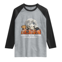 2026 Mission Lunar Orbit Animal Crew Raglan Shirt Funny Capybara Raccoon Opossum Skunk Astronauts