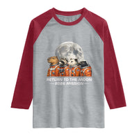 2026 Mission Lunar Orbit Animal Crew Raglan Shirt Funny Capybara Raccoon Opossum Skunk Astronauts
