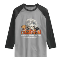 2026 Mission Lunar Orbit Animal Crew Raglan Shirt Funny Capybara Raccoon Opossum Skunk Astronauts