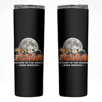 2026 Mission Lunar Orbit Animal Crew Skinny Tumbler Funny Capybara Raccoon Opossum Skunk Astronauts