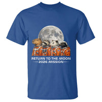 2026 Mission Lunar Orbit Animal Crew T Shirt Funny Capybara Raccoon Opossum Skunk Astronauts