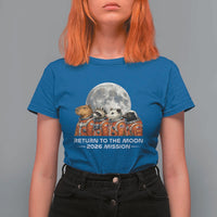 2026 Mission Lunar Orbit Animal Crew T Shirt For Women Funny Capybara Raccoon Opossum Skunk Astronauts