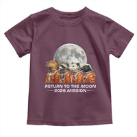 2026 Mission Lunar Orbit Animal Crew Toddler T Shirt Funny Capybara Raccoon Opossum Skunk Astronauts