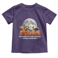 2026 Mission Lunar Orbit Animal Crew Toddler T Shirt Funny Capybara Raccoon Opossum Skunk Astronauts