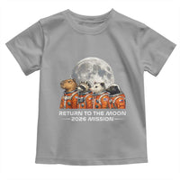 2026 Mission Lunar Orbit Animal Crew Toddler T Shirt Funny Capybara Raccoon Opossum Skunk Astronauts