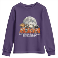 2026 Mission Lunar Orbit Animal Crew Youth Sweatshirt Funny Capybara Raccoon Opossum Skunk Astronauts