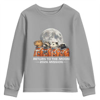 2026 Mission Lunar Orbit Animal Crew Youth Sweatshirt Funny Capybara Raccoon Opossum Skunk Astronauts