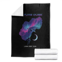 Future Dusk Lunar Orbit 2026 Throw Blanket Cosmic Nebula Astronaut n Satellite Space Exploration