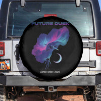Future Dusk Lunar Orbit 2026 Spare Tire Cover Cosmic Nebula Astronaut n Satellite Space Exploration
