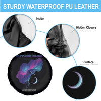 Future Dusk Lunar Orbit 2026 Spare Tire Cover Cosmic Nebula Astronaut n Satellite Space Exploration