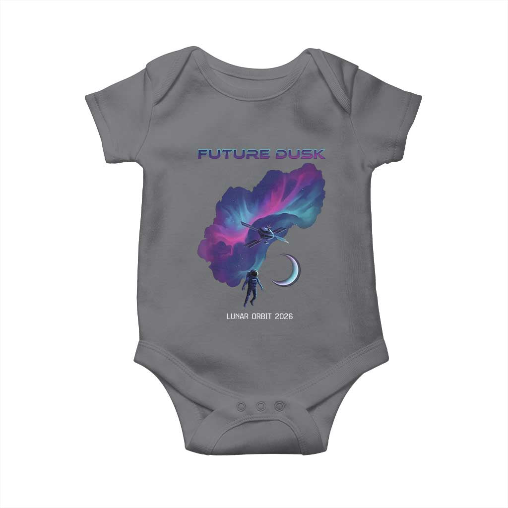 Future Dusk Lunar Orbit 2026 Baby Onesie Cosmic Nebula Astronaut n Satellite Space Exploration