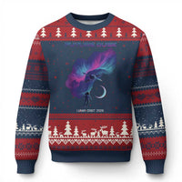 Future Dusk Lunar Orbit 2026 Ugly Christmas Sweater Cosmic Nebula Astronaut n Satellite Space Exploration
