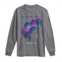 Future Dusk Lunar Orbit 2026 Long Sleeve Shirt Cosmic Nebula Astronaut n Satellite Space Exploration