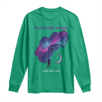 Future Dusk Lunar Orbit 2026 Long Sleeve Shirt Cosmic Nebula Astronaut n Satellite Space Exploration