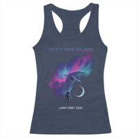 Future Dusk Lunar Orbit 2026 Racerback Tank Top Cosmic Nebula Astronaut n Satellite Space Exploration