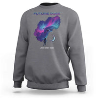 Future Dusk Lunar Orbit 2026 Sweatshirt Cosmic Nebula Astronaut n Satellite Space Exploration