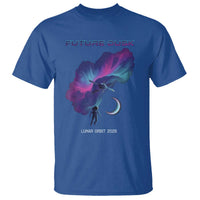 Future Dusk Lunar Orbit 2026 T Shirt Cosmic Nebula Astronaut n Satellite Space Exploration