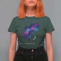 Future Dusk Lunar Orbit 2026 T Shirt For Women Cosmic Nebula Astronaut n Satellite Space Exploration