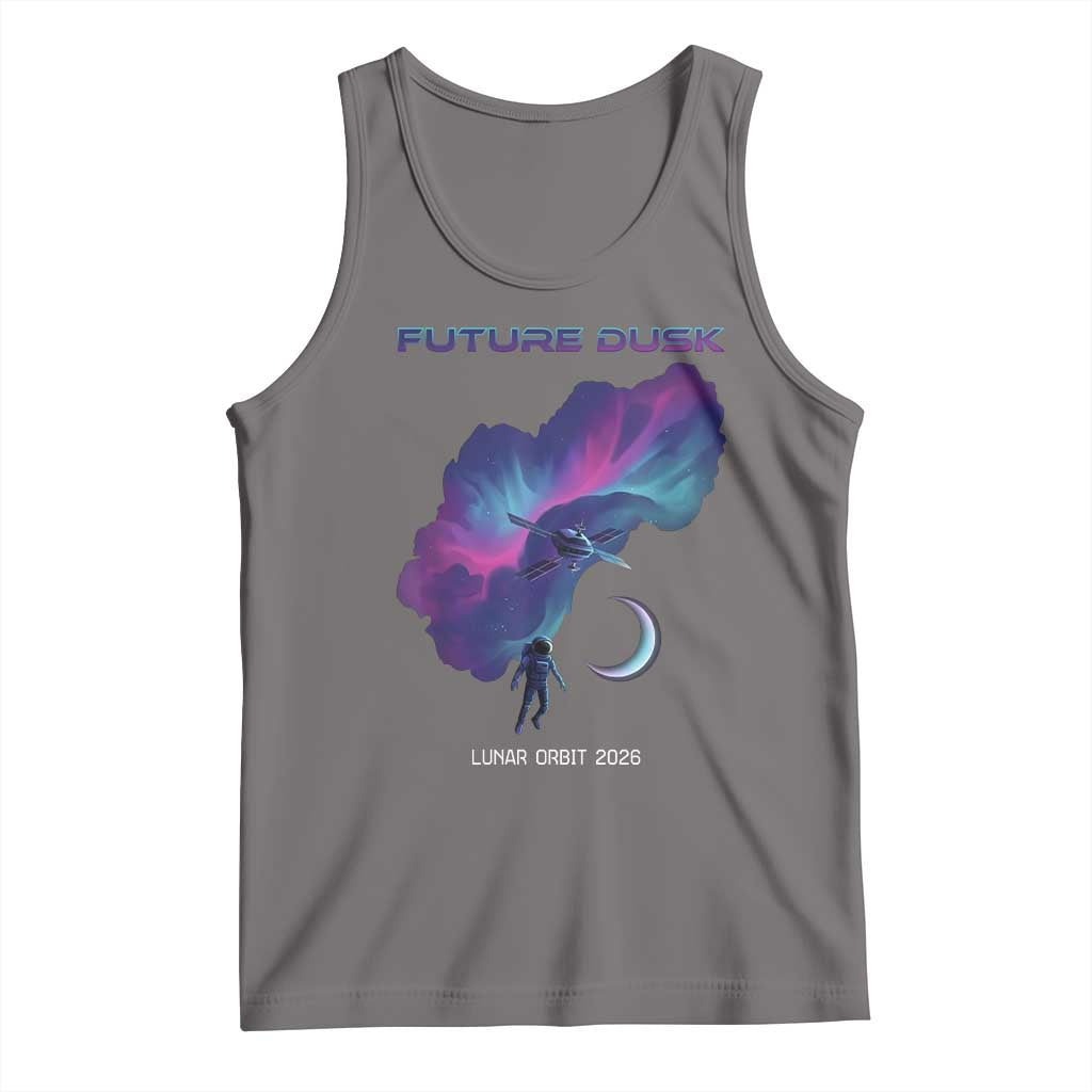 Future Dusk Lunar Orbit 2026 Tank Top Cosmic Nebula Astronaut n Satellite Space Exploration