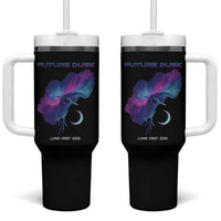 Future Dusk Lunar Orbit 2026 Tumbler With Handle Cosmic Nebula Astronaut n Satellite Space Exploration