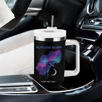 Future Dusk Lunar Orbit 2026 Tumbler With Handle Cosmic Nebula Astronaut n Satellite Space Exploration