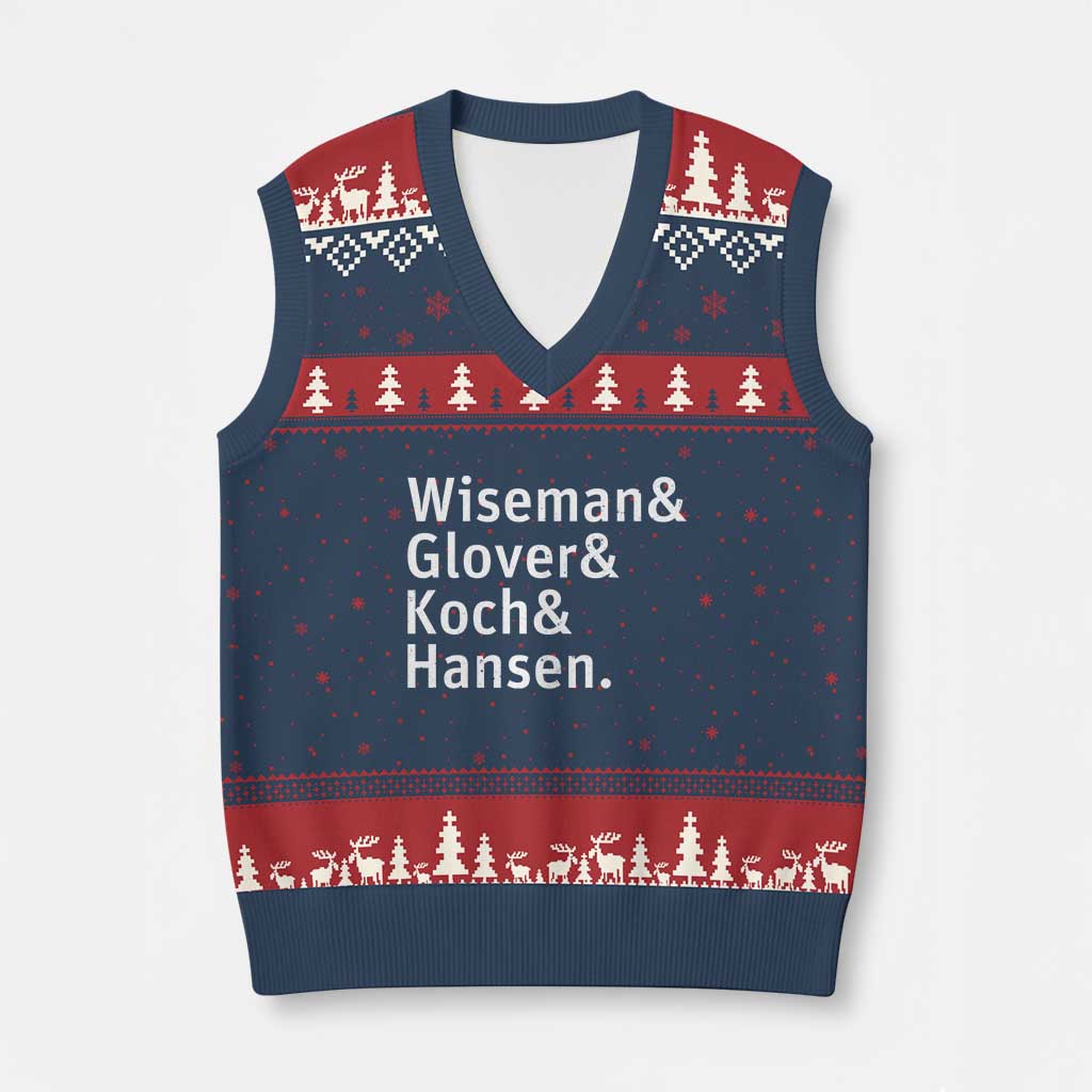 Lunar Orbit Crew 2026 Mission Names V-Neck Knit Sweater Vest Astronaut Supporters Space Exploration Enthusiasts