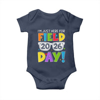 I'm Just Here for Field Day 2026 Baby Onesie School Colorful Sunglasses Graphic