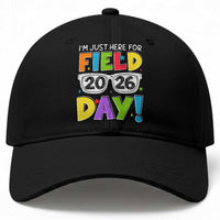 I'm Just Here for Field Day 2026 Baseball Cap School Colorful Sunglasses Graphic