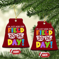 I'm Just Here for Field Day 2026 Ceramic Ornament School Colorful Sunglasses Graphic
