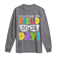 I'm Just Here for Field Day 2026 Long Sleeve Shirt School Colorful Sunglasses Graphic