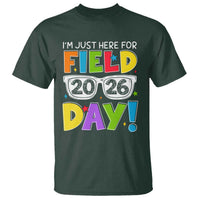 I'm Just Here for Field Day 2026 T Shirt School Colorful Sunglasses Graphic