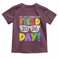 I'm Just Here for Field Day 2026 Toddler T Shirt School Colorful Sunglasses Graphic