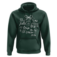 Field Trip Crew 2026 Coquette Bow Hoodie Hand Drawn Doodle Graphic Teacher Chaperone