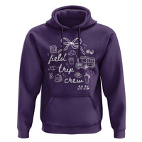 Field Trip Crew 2026 Coquette Bow Hoodie Hand Drawn Doodle Graphic Teacher Chaperone