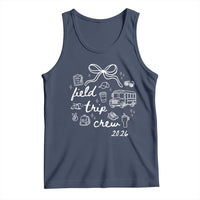 Field Trip Crew 2026 Coquette Bow Tank Top Hand Drawn Doodle Graphic Teacher Chaperone