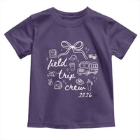Field Trip Crew 2026 Coquette Bow Toddler T Shirt Hand Drawn Doodle Graphic Teacher Chaperone