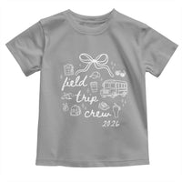 Field Trip Crew 2026 Coquette Bow Toddler T Shirt Hand Drawn Doodle Graphic Teacher Chaperone