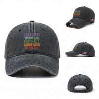 Funny Cool Teacher Testing Day Encouragement Washed Cotton Baseball Cap Chill Chat You Guys Are High-Key Gonna Cook On This Test