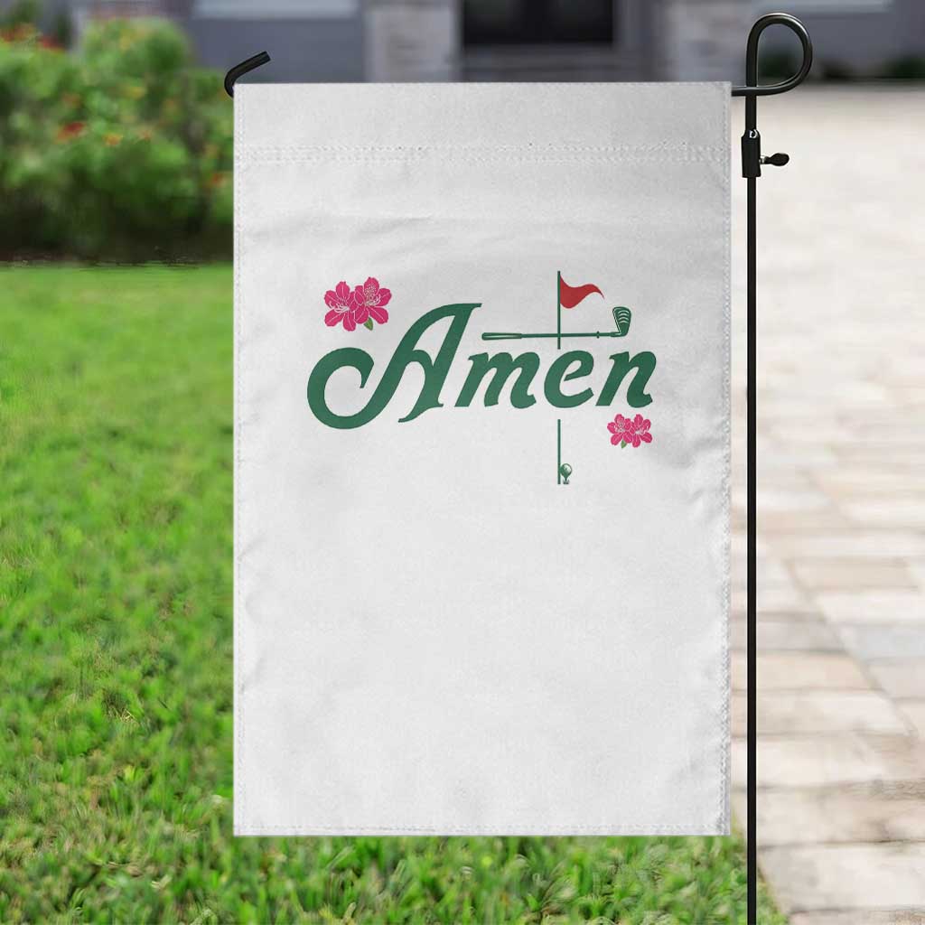 Golf Lover Amen Azalea Graphic Garden Flag Augusta Georgia Traditions Golfing Fan