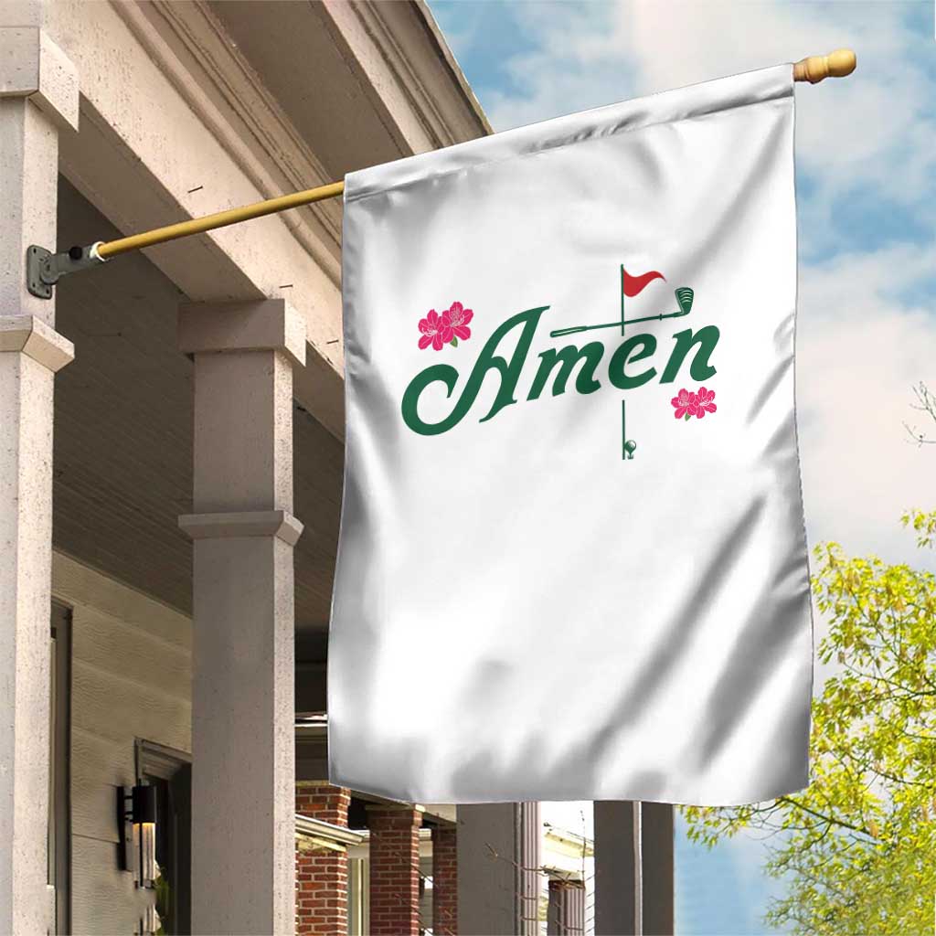 Golf Lover Amen Azalea Graphic Garden Flag Augusta Georgia Traditions Golfing Fan