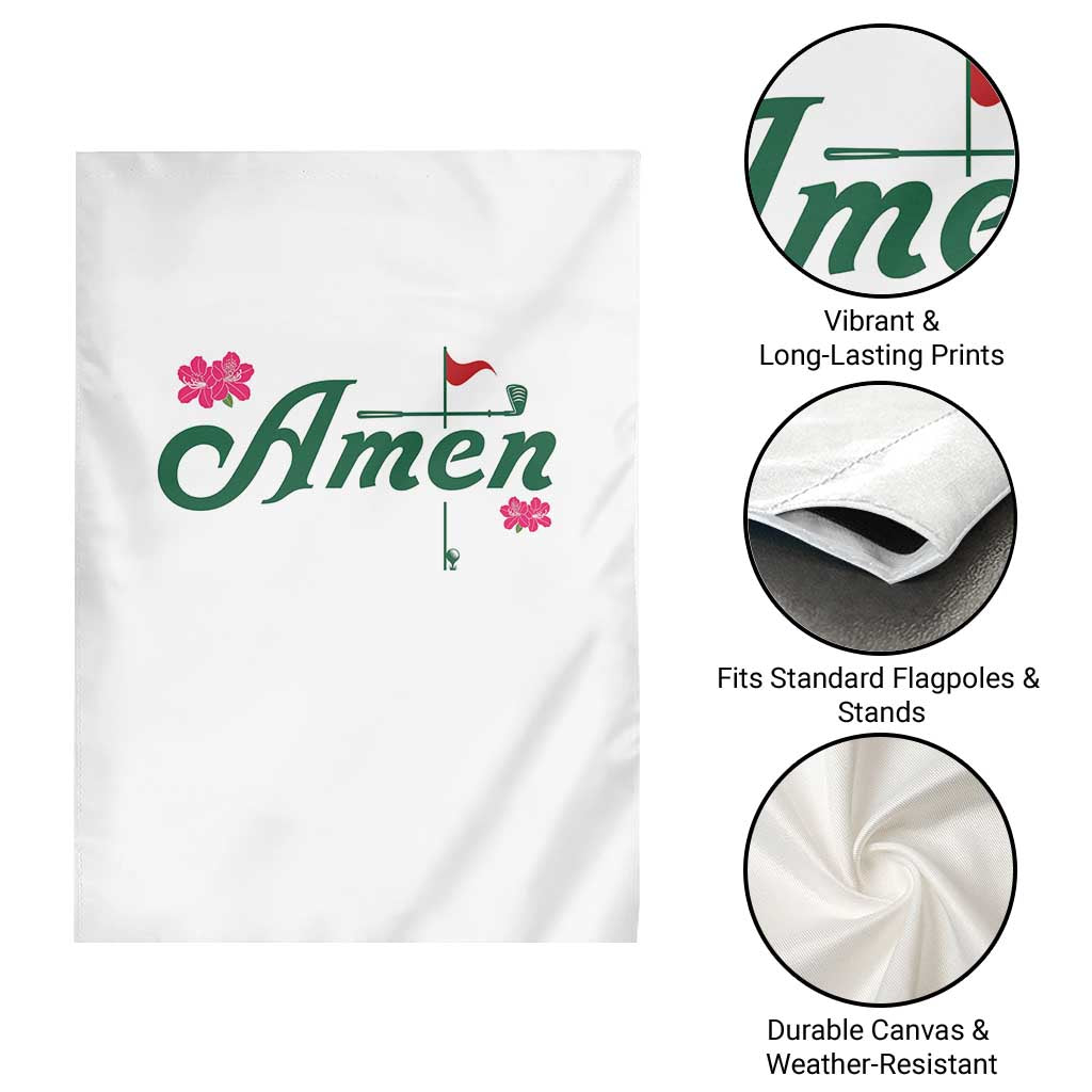 Golf Lover Amen Azalea Graphic Garden Flag Augusta Georgia Traditions Golfing Fan