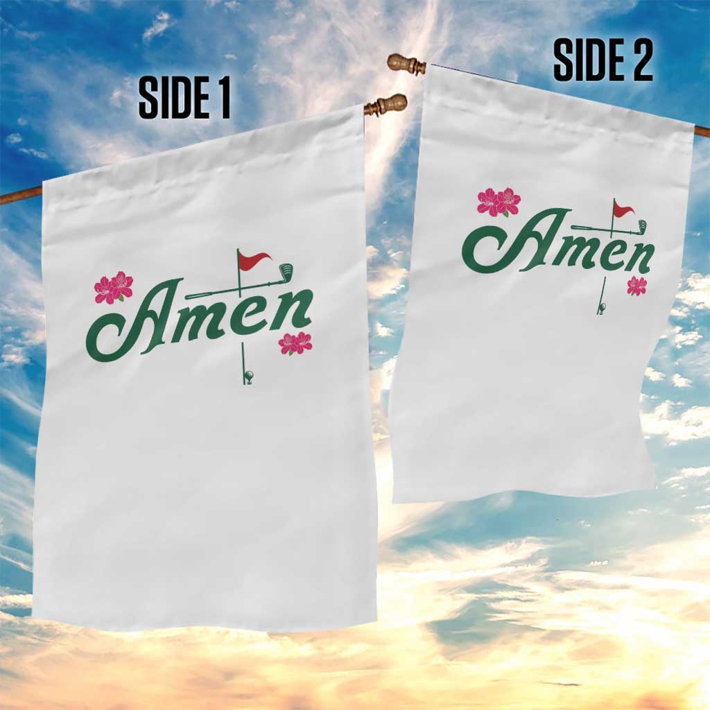 Golf Lover Amen Azalea Graphic Garden Flag Augusta Georgia Traditions Golfing Fan