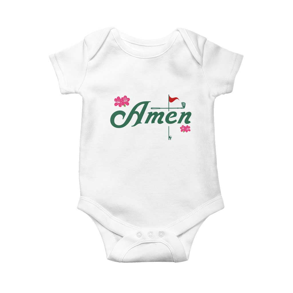 Golf Lover Amen Azalea Graphic Baby Onesie Augusta Georgia Traditions Golfing Fan