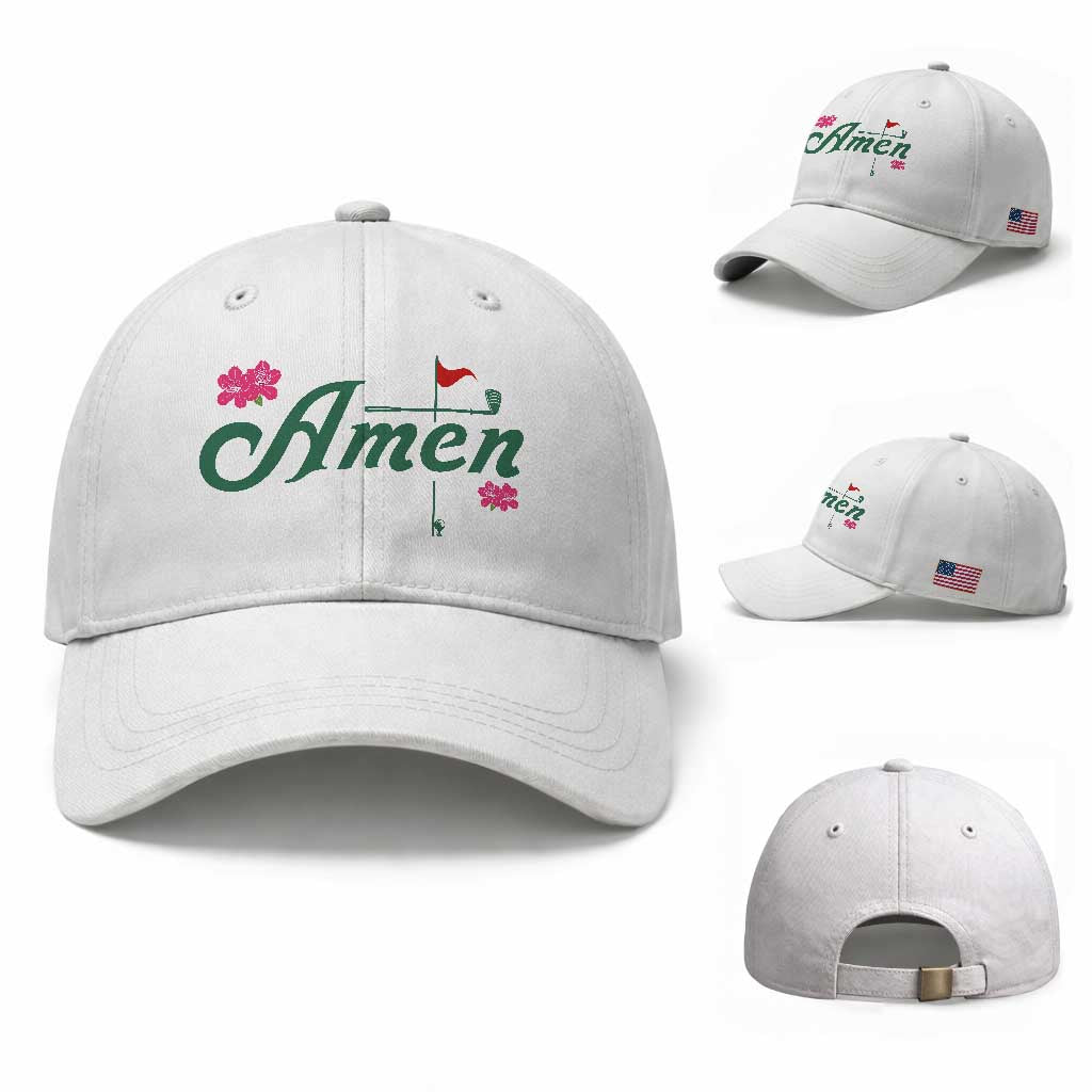 Golf Lover Amen Azalea Graphic Baseball Cap Augusta Georgia Traditions Golfing Fan TS02
